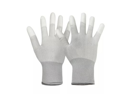 Carbon conductive PU top fit gloves
